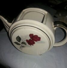 Lovely Vintage  VERY RARE SHAPED Heatmaster Teapot  Floral Staffordshire England picture