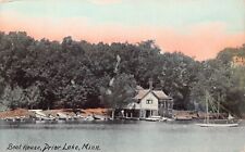 Prior Lake MN Minnesota Boat House Yacht Club Early 1900s Vtg Postcard C26 picture