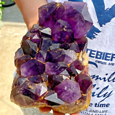 6.73LB Natural Amethyst geode quartz cluster crystal specimen Healing picture