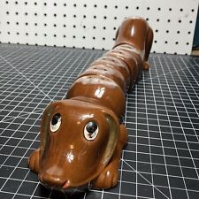 Vintage 6 piece DACHSHUND Dog Salt Pepper & Spice Shakers Japan w/stoppers Broke picture