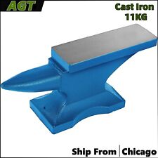 AGT 24 LB Anvil Blacksmith Cast-Iron 11 KG Heat Treated Long Round Horn picture