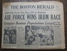 November 22, 1957 Boston Herald Newspaper (lst 32-pages) Lionel Hampton, etc. picture