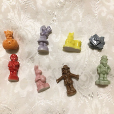 Lot 8 Wade Whimsies Figurines Vintage Easter Bunny Cat Castle Scarecrow Girl picture