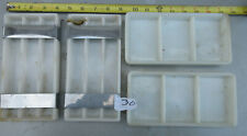 Lot Of 4 VINTAGE 1950s DENTAL MILK GLASS INSTRUMENT TRAYS #30 picture