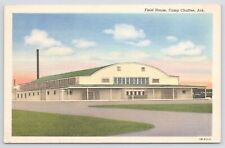 Camp Chaffee Arkansas~Field House~Military~Marines~Linen Postcard picture