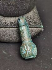Ancient Bronze Viking Norse Nordic Scandinavian Runic Thor's Hammer Amulet 700AD picture
