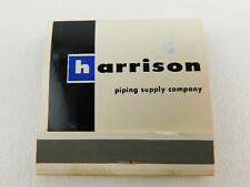Harrison Piping Supply Co MI Front Strike Full Unstruck Vintage Matchbook Ad picture