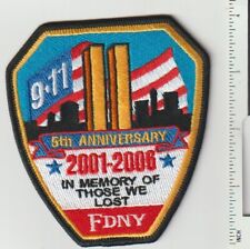 In Memory 9/11 5 Years FDNY 2001-2008 patch shipped from Australia picture