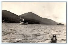 1935 Lake Memphremagog Mountains Ship Newport VT RPPC Photo Postcard picture