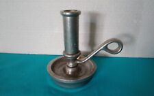 Pewter Casting Company Finger Loop Candlestick Holder Chamberstick picture