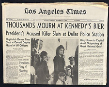 November 25, 1963 - L A Times Newspaper - JFK Funeral - Historic/Vintage Kennedy picture
