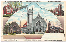 Churches of Omaha-Omaha, Nebraska NE-vintage 1959 posted postcard picture