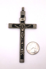Gorgous Antique Germany Nun's Skull And Cross Bones Crucifix From Convent  picture