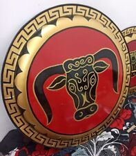Beautiful Stylish Brazen Bull Authentic Ancient Greek Hoplite 22 inch Shield picture
