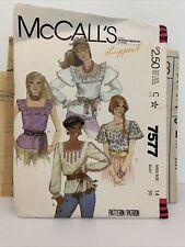 McCall's Sewing Pattern 7577 Vtg 81 Misses’ Blouse Size 14 Uncut picture