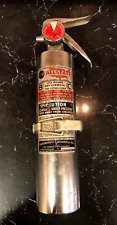 Empty Vintage All State Chrome Fire Extinguisher  Original Wall Bracket Mount picture