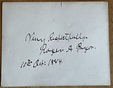 Confederate General Roger A. Pryor Large Autograph Card picture