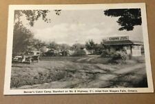 VINTAGE UNUSED RPPC POSTCARD BENNER'S CABIN CAMP STAMFORD HWY 8 ONTARIO CANADA picture