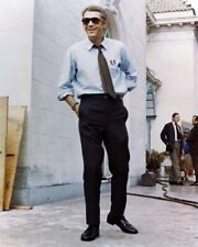 Steve McQueen on 1968 Bullitt set smiling wearing shirt & sunglasses 4x6 photo picture