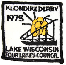 Vintage 1975 Klondike Derby Lake Wisconsin District Patch Four Lakes Council picture