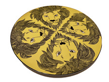 Lion Plate Franci Villa Vanilla Palm Beach Taste Setter Collection Yellow 11” picture