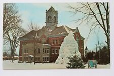 Postcard ICE CASTLE ON COURT HOUSE GROUNDS AT GAYLORD, MICHIGAN, 1958 picture