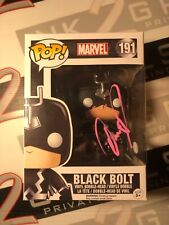Anson Mount Signed Black Bolt Funko Pop Autograph Spider-Man Marvel ACOA picture