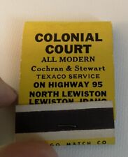 Vtg 1940’s-50’s Colonial Court Motel Texaco Lewiston ID Full Unstruck picture