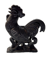 Vintage Rustic Cast Iron Rooster Napkin/ Mail Holder, Farmhouse Art Decor picture