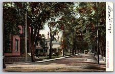 Postcard Washington Street, Bath, Maine trolley 1906 V103 picture