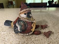 Vintage Kirkland's Christmas Holiday Shelf Sitter Xmas Bird with Dangling Feet picture