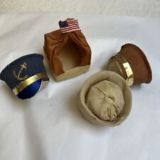 4 Vintage WW2 US Soldier Hats & Tent Crepe Paper Nut Cups  #D picture