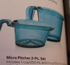 Tupperware Micro Pitcher Set Of  2, Measuring Cups 2 & 1 Cup Discontinued Color picture