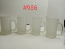 Set Of 4 Frosted Beer Mugs 5.5