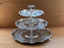 Vtg. 3 tier aluminum tray Wilson Specialties hand wrought. Excellent. picture