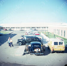 sl45  Original Slide 1976 motel parking lot cars 237a picture
