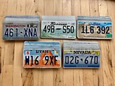 Wholesale Lot of 50 License Plates from 5 Different States - 10 of Each State picture