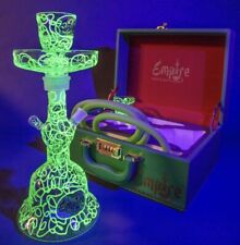 Premium Smoking Empire Glow In The Dark Hookah/pipe With Lock pad Travel Case. picture