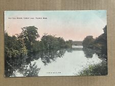 Postcard Palmer MA Massachusetts Forest Lake Covered Old Toll Bridge picture