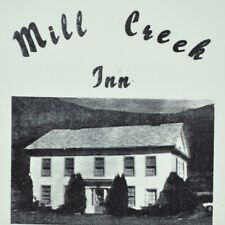 1962 The Mill Creek Inn Restaurant Menu Captain Lyman Adams Tioga Mansfield PA picture
