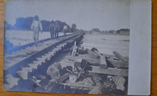 MANHATTAN, KANSAS   Ks     Railroad Crew      Real Photo Postcard    1908  RPPC picture