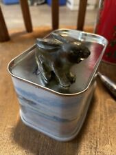 Vintage Small Brass Bunny/Rabbit/Hare Figurine Statue/Mini Paperweight picture