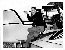 1957 Pilot Max Conrad and Piper Apache airplane Algiers 7x9 Press Photo picture