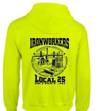  Ironworkers  Local 25 structural Reinforcing ornamental  Zip up Hoodie All Size picture