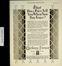1928 Cyclone Fence Company Vintage Print Ad 4313 picture