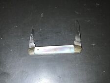 Vintage Mappin & Webb 2 Blade Pocket Knife Mother Of Pearl Very Nice picture