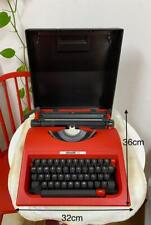 Olivetti Valentine Typewriter with Case Red Vintage work Tested picture
