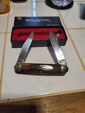 WINCHESTER USA 2991 MOOSE CIGAR STAG POCKET KNIFE 1988 FLUTED BOLSTERS RARE NIB picture