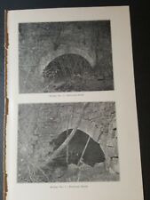 1906 photo plate ◇ old stone arch bridge National Road US HWY 40 Pennsylvania  picture