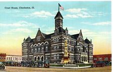 Postcard Court House, Charleston, IL, Vintage picture